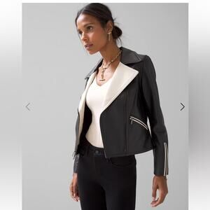 Leather Moto Jacket Size M‎